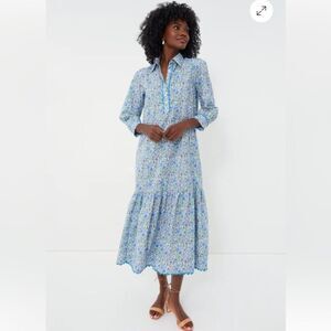 PINK CITY PRINTS Sky Meadow Margot Maxi CottonCore Dress (NO BELT) Sz XS